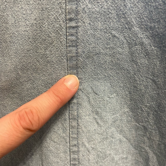 49-Croft & Barrow Blue Denim Sleeveless Midi Button Down Dress Sz 8 Cottagecore - Picture 13 of 13